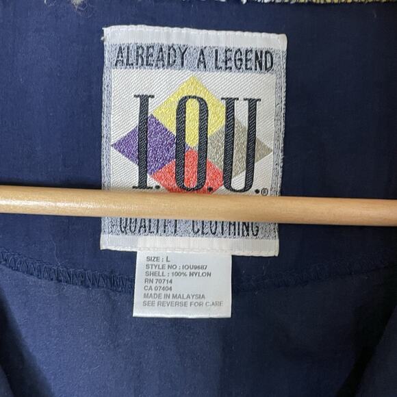 VTG 90s IOU Nylon 1/2 Zip Windbreaker Jacket Pullover Streetwear Skater Men LRG - Picture 11 of 15